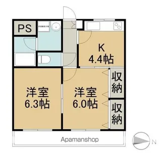 セピアコート【3A号室】の間取り