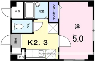ミニョン中央【1階】の間取り