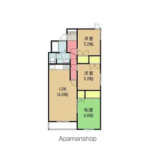 アーバンハイツ【201号室】の間取り
