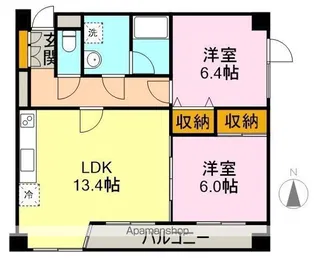 ツインズマンションGREEN館【T-33号室】の間取り