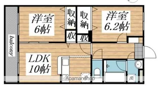 ガーデンヒルズ平泉東【402号室】の間取り