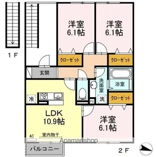 ウィット深堀【2階】の間取り