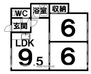 LA ESPACIO鳥取【2階】の間取り