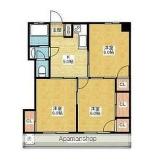 今枝マンション【502号室】の間取り