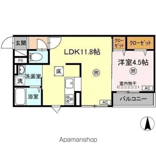 DHCR広瀬町【1階】の間取り