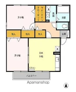 ウィルモア 壱番館・弐番館【1階】の間取り