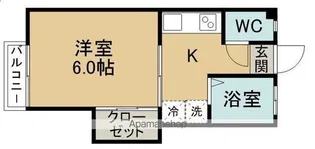 セレーナ北仙台【102号室】の間取り