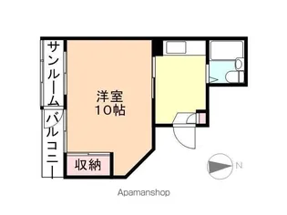 グリーンヒルズ1号館【208号室】の間取り