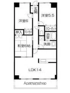 スペース ドゥ川内【3階】の間取り