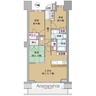 ザ・パークハウス桜坂サンリヤン【8階】の間取り