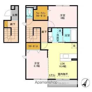 ボンヌ・シャンス【2階】の間取り