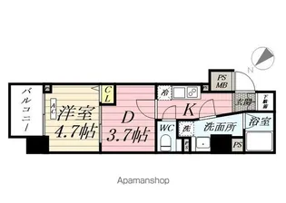 スクエアシティ鶴見市場【412号室】の間取り