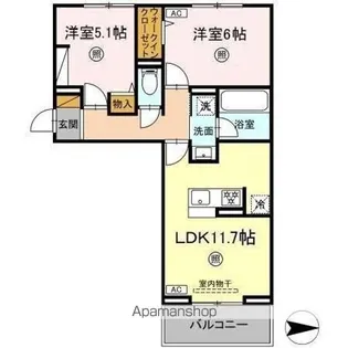 DEAR LIFE【2階】の間取り