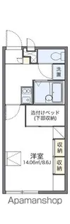 レオパレスサザン【107号室】の間取り