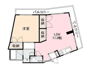 オガタハイツ【601号室】の間取り