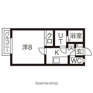 川口荘【2階】の間取り