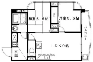 グレイパレスロックI【206号室】の間取り