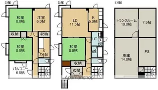 北海道函館市弁天町【一戸建】の間取り