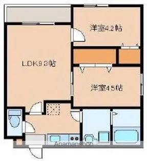 MAISON DE ROKU【303号室】の間取り