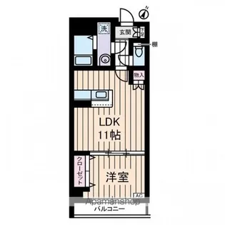神奈川県横浜市中区弥生町1丁目【マンション】の間取り