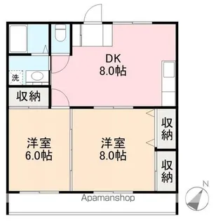 ハグネストA・B【3階】の間取り