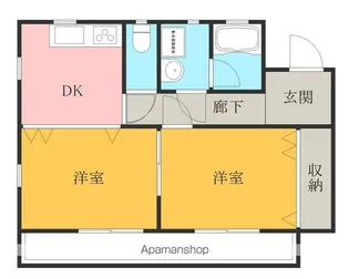 ホープフルⅡ【102号室】の間取り