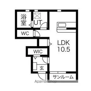 ポプラールA棟【1階】の間取り