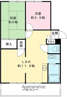 アーバンライフ石橋【203号室号室】の間取り