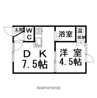 ハウスオブユース【103号室】の間取り
