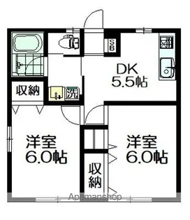 リバティハウス【2A号室】の間取り