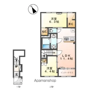ウェルス レエルラ【2階】の間取り