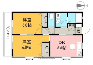 SUN HEIGHTS 南久万【1階】の間取り