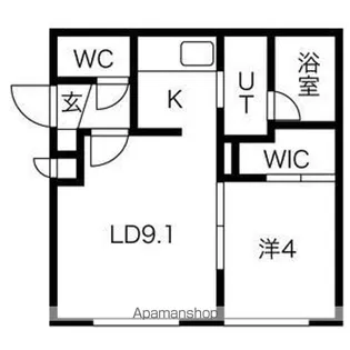PINE HILLS琴似【1階】の間取り