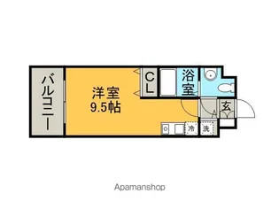 福岡県福岡市中央区長浜3丁目【マンション】の間取り