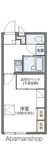 レオパレスアルカディア【204号室】の間取り