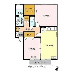 セピアコート Ⅱ【2階】の間取り