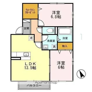 リビングタウン飯岡新田Ⅱ【1階】の間取り