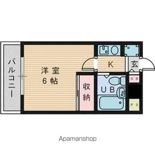 NINE LEAVES 庄内通【402号室】の間取り