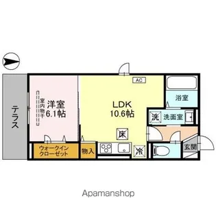 DーROOM盛岡本宮 D棟【1階】の間取り