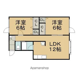 HEIGHTS SASAKI【2-B号室】の間取り