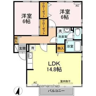ヴェールメゾン D棟【1階】の間取り