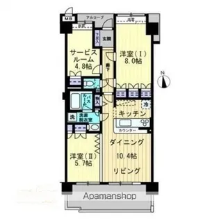サーパス西町【5階】の間取り