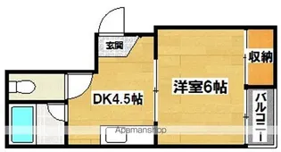 シティハイム浅香【203号室号室】の間取り