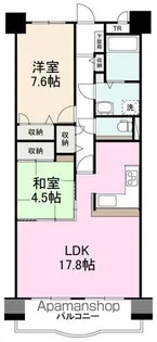 サントノーレ高松中央弐番館【706号室】の間取り
