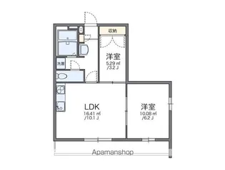 レオパレスピース【2階】の間取り