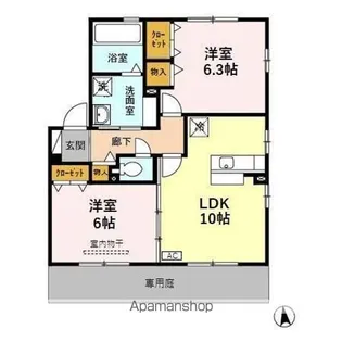 グラン・フィールド D【1階】の間取り