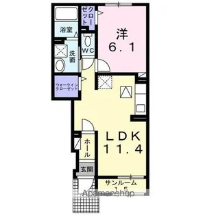 香川県高松市太田上町【アパート】の間取り