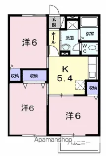 セブンピーク吉岡【2階】の間取り