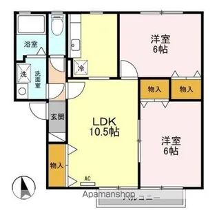 グレース富士見 A【2階】の間取り