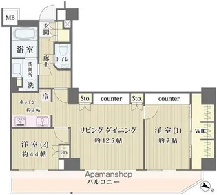IBIS市ヶ谷【4階】の間取り